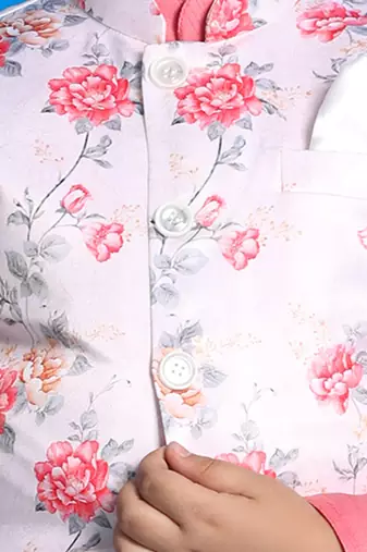 peach jacket, kurta and pyjama set
