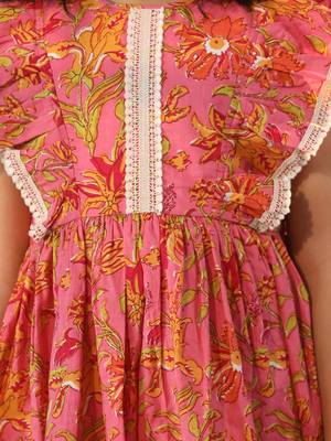  girls' pink dress 4