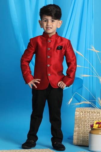  boys' maroon jodhpuri