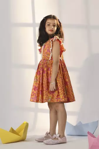 girls' mustard dress