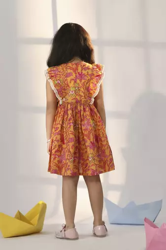 girls' mustard dress