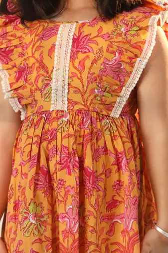 girls' mustard dress