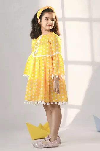  girls' yellow dress