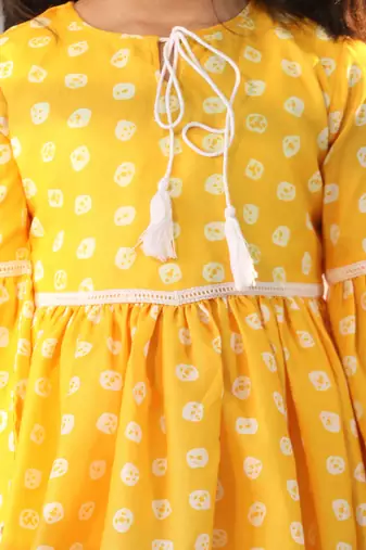  girls' yellow dress