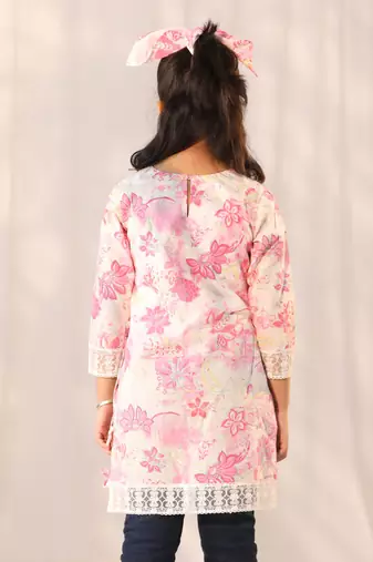  girls' pink only kurta