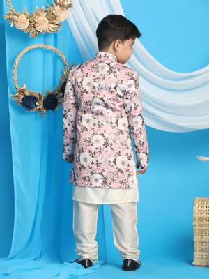 cream and pink indowestern set 3