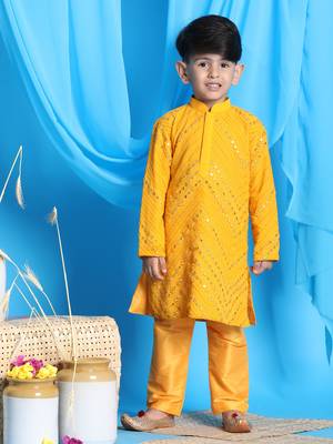 Shrestha by yellow kurta pyjama set 1