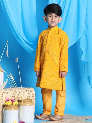 Shrestha by yellow kurta pyjama set 2