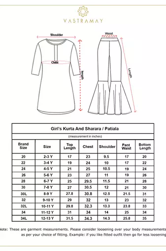 girls' green kurta and patiala set