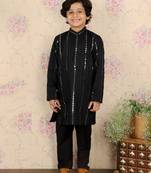 black kurta pyjama set