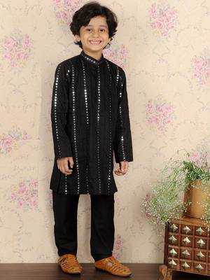 black kurta pyjama set 2