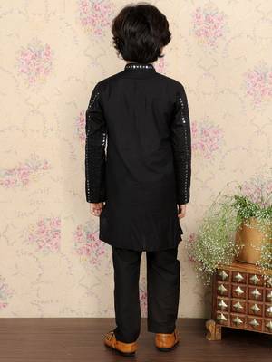 black kurta pyjama set 3