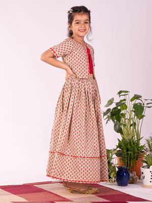  girls' Multicolor and red lehenga set 2