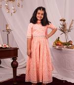  girls' pink lehenga set