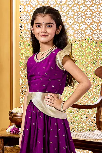  girls' purple lehenga set