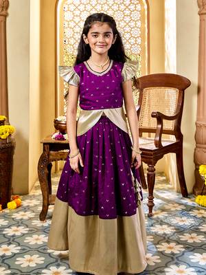  girls' purple lehenga set 2