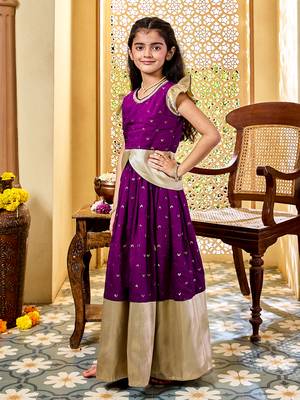  girls' purple lehenga set 4