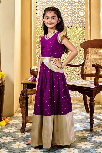  girls' purple lehenga set