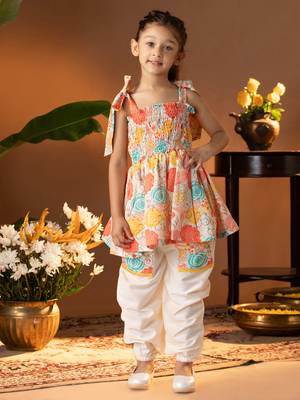  girls' multicolour kurta and patiala 1