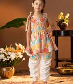  girls' multicolour kurta and patiala