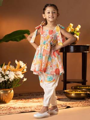  girls' multicolour kurta and patiala 2