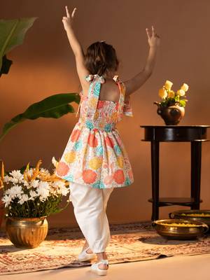  girls' multicolour kurta and patiala 3