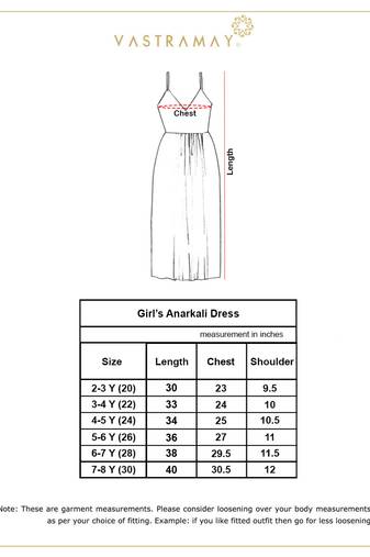  girls' red anarkali set
