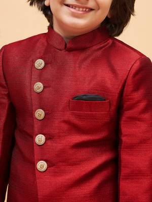 maroon and cream indowestern set 4