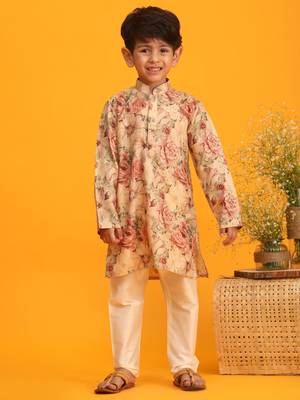 brown kurta pyjama set 1