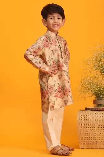 brown kurta pyjama set
