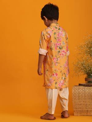 multicolor base yellow kurta patiala set 3