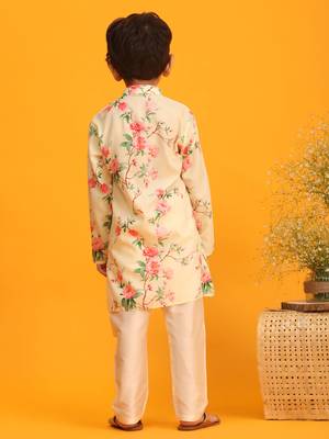 multicolor base yellow kurta pyjama set 3