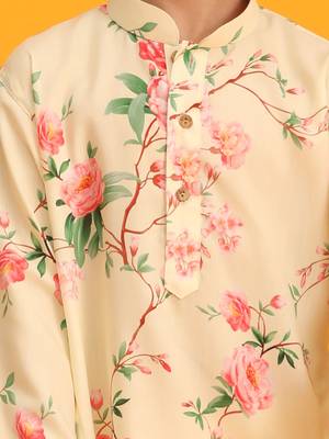 multicolor base yellow kurta pyjama set 4