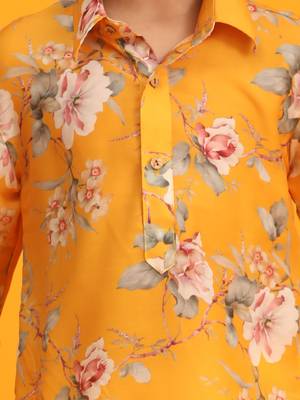 Yellow Haldi Patiala Set for Kids 4