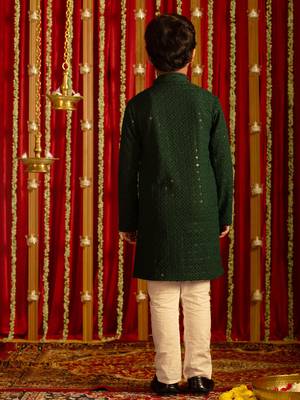 green and white kurta pyjama set 3