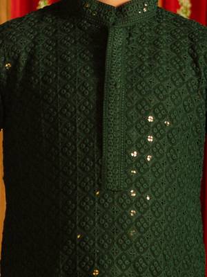 green and white kurta pyjama set 4