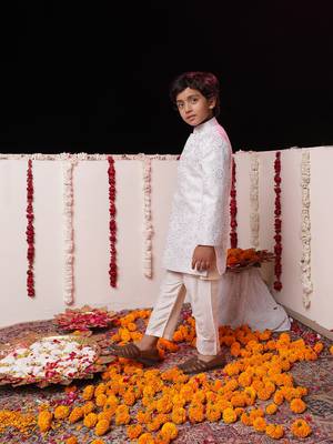 purple and cream sherwani set 2