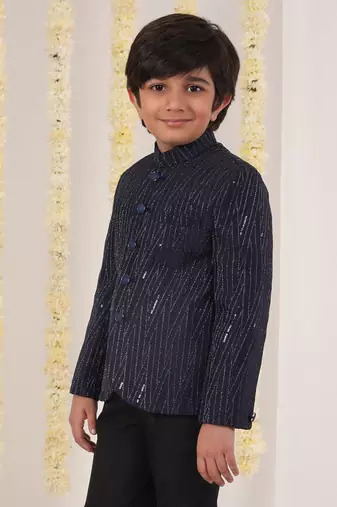 navy blue jodhpuri