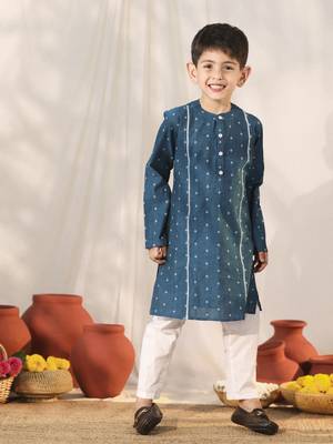 turquoise kurta pyjama set 1