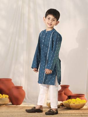 turquoise kurta pyjama set 2
