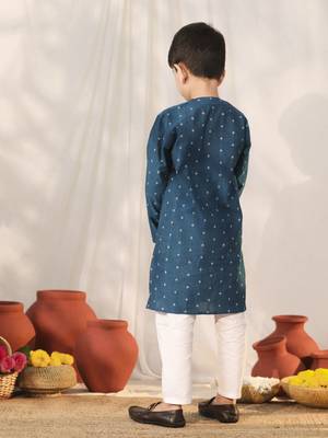 turquoise kurta pyjama set 3