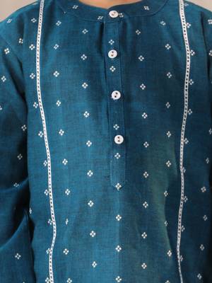 turquoise kurta pyjama set 4