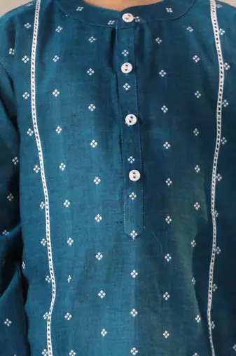 turquoise kurta pyjama set