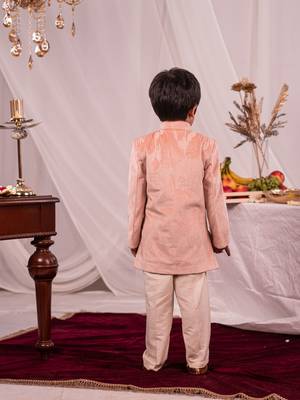 peach and cream sherwani set 3