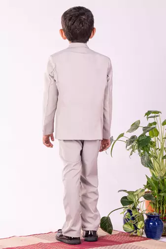 white and gray shirt blazer waist coat and pant