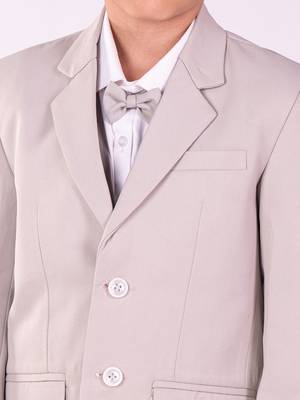 white and gray shirt blazer waist coat and pant 4
