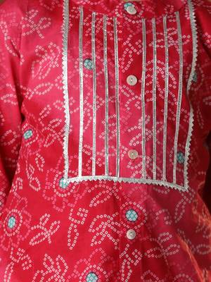  infantpink and white cotton kurta and pyjama set 4