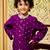 Vastramay infant boys' purple and cream chanderi kurta and dhoti set