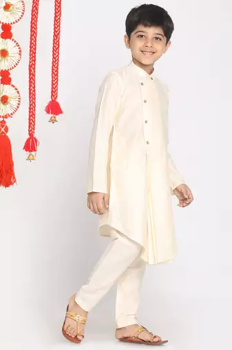 cream kurta pyjama set