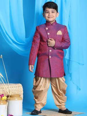 purple and rose gold sherwani set 1